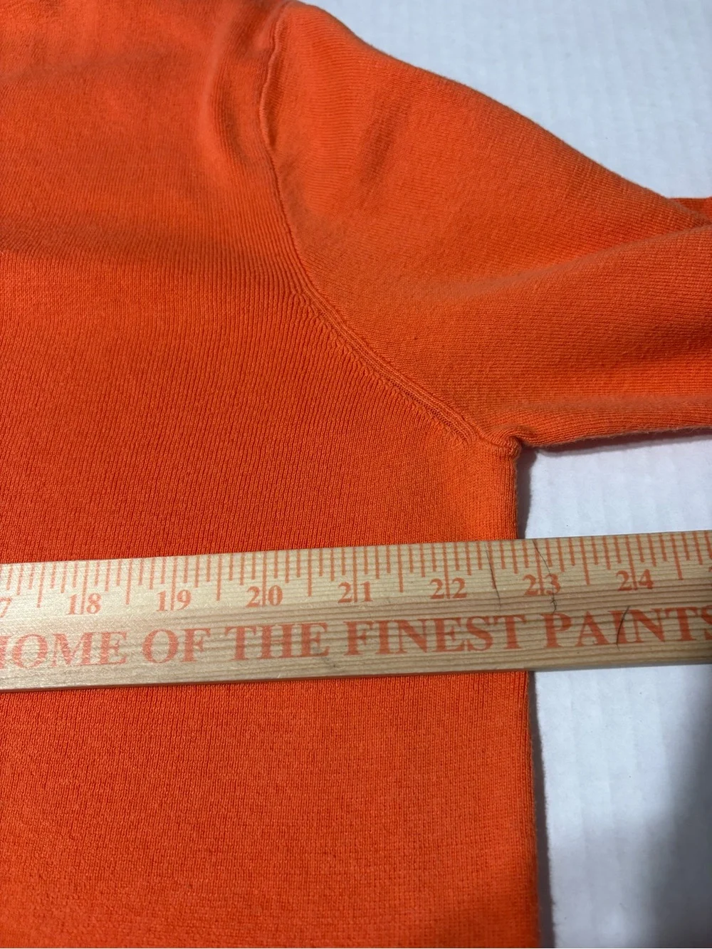 Men’s Polo Ralph Lauren Orange V-Neck Pima Cotton Sweater with Green Pony L